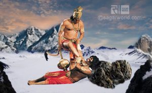 Hanuman kills the mayavi demon Kalnemi 