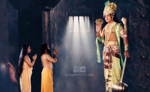 Krishna appears to Devki and Vasudev