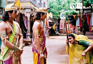 Krishna gives salvation to Kubja(Hunchback)