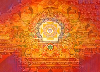 Sacred Bhuvaneshwari Mandala Painting