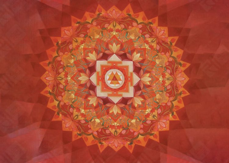Durga Mandala (Red) Painting