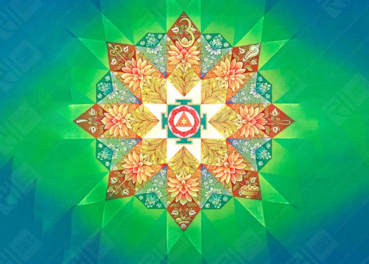 Ganesha Mandala (Olive) Painting