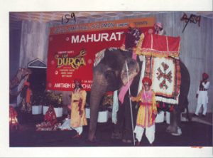 Decorated Elephants to greet Michael Solomon and Ashok Amritraj