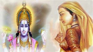 Lord Vishnu and Sati Vrinda